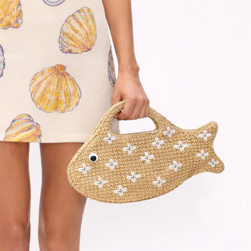 Bolsa de Palha de Ráfia Bordad - Women'S Raffia Bags avaliação e preço