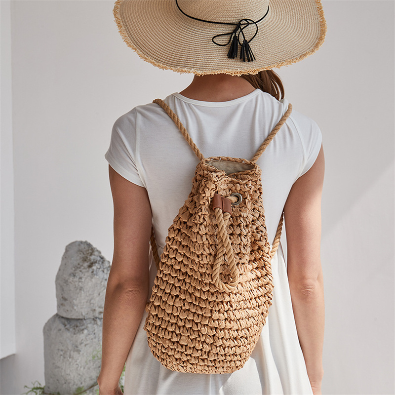 2023 verão casual palha mochil - Women'S Raffia Bags avaliação e preço
