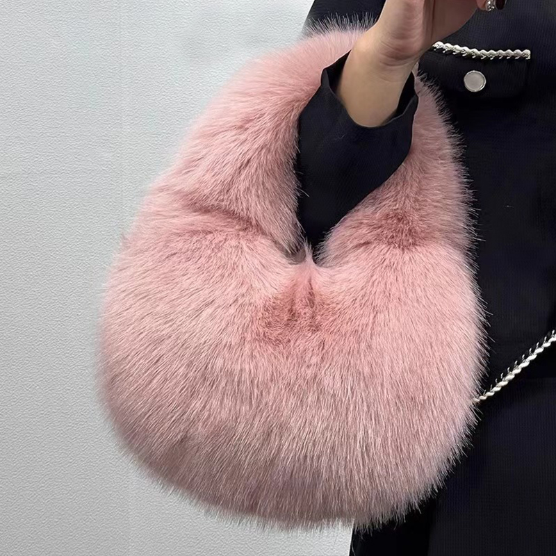 Bolsas de Meia-Lua de Pelúcia  - Women Bags On Sale avaliação e preço