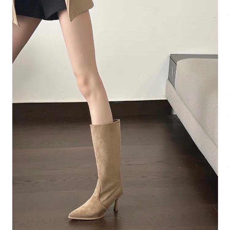 Botas modernas de camurça de v - Women Bags On Sale avaliação e preço